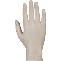 Gants jetables de calibre examen m&eacute;dical KeepKleen, Grand, Latex, 5 mils, Sans poudre, Blanc, Classe 2 Rock Safety Industrial Ltd