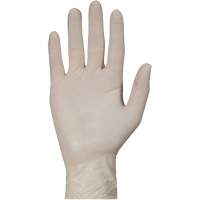 Gants jetables de calibre examen m&eacute;dical KeepKleen, Grand, Latex, 5 mils, Sans poudre, Blanc, Classe 2 Rock Safety Industrial Ltd
