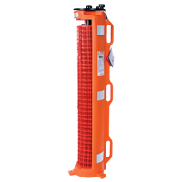 Wheeled Barrier, 50' L, Plastic, Orange Rock Safety Industrial Ltd