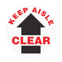 "Keep Aisle Clear" Floor Sign, Adhesive, English with Pictogram Rock Safety Industrial Ltd