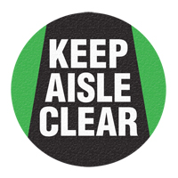 "Keep Aisle Clear" Floor Sign, Adhesive, English with Pictogram Rock Safety Industrial Ltd