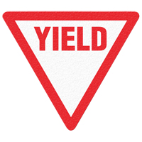 "Yield" Floor Sign, Adhesive, English with Pictogram Rock Safety Industrial Ltd