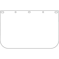 Visi&egrave;re d&eacute;coup&eacute;e &agrave; l'emporte-pi&egrave;ce Dynamic, PETG, Teinte Transparent Rock Safety Industrial Ltd