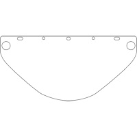 Visi&egrave;re d&eacute;coup&eacute;e &agrave; l'emporte-pi&egrave;ce Dynamic, PETG, Teinte Transparent Rock Safety Industrial Ltd