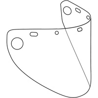 Visi&egrave;re d&eacute;coup&eacute;e &agrave; l'emporte-pi&egrave;ce et form&eacute;e Dynamic, Polycarbonate, Teinte Transparent Rock Safety Industrial Ltd