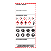 &eacute;tiquettes pour le milieu de travail, Papier cartonn&eacute;, 3" la x 6" h, Français Rock Safety Industrial Ltd