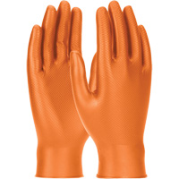 Gants jetables ambidextres Grippaz Skins, Petit, Nitrile, 6 mils, Sans poudre, Orange Rock Safety Industrial Ltd