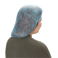 Pleated Bouffant Cap, Polypropylene, 21", Blue Rock Safety Industrial Ltd