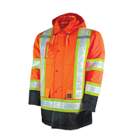 Lined Safety Parka, High Visibility Orange, Large Rock Safety Industrial Ltd