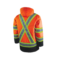 Lined Safety Parka, High Visibility Orange, Large Rock Safety Industrial Ltd