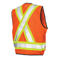 Veste de s&eacute;curit&eacute; pour arpenteur, Orange haute visibilit&eacute;, Grand, Polyester Rock Safety Industrial Ltd