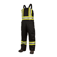 Salopettes de s&eacute;curit&eacute; doubl&eacute;e, Polyester/Polyur&eacute;thane, Grand, Noir Rock Safety Industrial Ltd