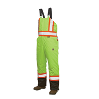 Salopettes de s&eacute;curit&eacute; doubl&eacute;e, Polyester/Polyur&eacute;thane, Grand, Jaune lime haute visibilit&eacute; Rock Safety Industrial Ltd