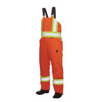 Salopettes de s&eacute;curit&eacute; doubl&eacute;e, Polyester/Polyur&eacute;thane, Grand, Orange haute visibilit&eacute; Rock Safety Industrial Ltd