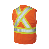 Veste de s&eacute;curit&eacute; d&eacute;tachable en cinq points, Orange haute visibilit&eacute;, Grand/T-Grand, Polyester Rock Safety Industrial Ltd