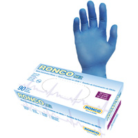 Disposable Gloves, 2X-Large, Nitrile, 4-mil, Powder-Free, Blue Rock Safety Industrial Ltd