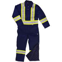 Combinaison en toile avec bandes r&eacute;fl&eacute;chissantes, Petit, Bleu marin Rock Safety Industrial Ltd