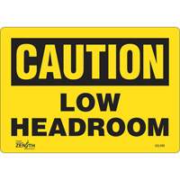 Enseigne Low Headroom, 7" x 10", Vinyle, Anglais Rock Safety Industrial Ltd