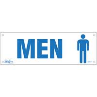 Enseigne Men, 4" x 12", Plastique, Anglais avec pictogramme Rock Safety Industrial Ltd