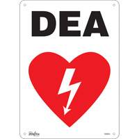 Enseigne DEA, 14" x 10", Plastique, Français avec pictogramme Rock Safety Industrial Ltd