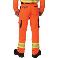 Pantalons cargo haute visibilit&eacute; antid&eacute;chirure, Polyester, 28, Orange haute visibilit&eacute; Rock Safety Industrial Ltd