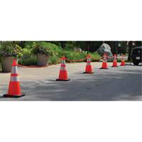 Traffic Cone & Chain Kit, 28", Orange, 4" & 6" Reflective Collar(s) Rock Safety Industrial Ltd