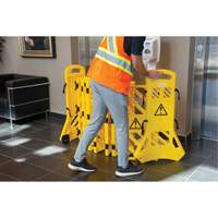 Portable Mobile Barrier, 40" H x 13' L, Yellow Rock Safety Industrial Ltd