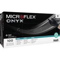Onyx&reg; Gloves, Small, Nitrile, 3.5-mil, Powder-Free, Black Rock Safety Industrial Ltd