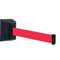 TensaBarrier&reg; Wall Mounted Unit, Plastic, Screw Mount, 30', Red Tape Rock Safety Industrial Ltd