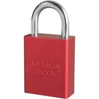 Cadenas de s&eacute;curit&eacute; American Lock, Rouge, Cl&eacute;s diff&eacute;rentes, Aluminium, Largeur de 1-1/2" Rock Safety Industrial Ltd