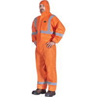 2077 Hooded Coveralls with Reflective Tape, Small, Orange, SMS Rock Safety Industrial Ltd