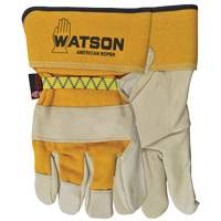Gants pour cordeur American, Grand, Paume Cuir fleur de vache, Doubleure Coton Rock Safety Industrial Ltd