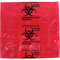 Dynamic Hazardous Waste Bags, Infectious Waste, 24" L x 24" W, 12 microns Rock Safety Industrial Ltd
