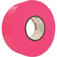 Flagging Tape, 1.1875" W x 164' L, Fluorescent Pink Rock Safety Industrial Ltd