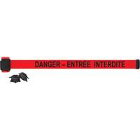 Wall Mount Barrier, Plastic, Magnetic Mount, 7', Red Tape Rock Safety Industrial Ltd