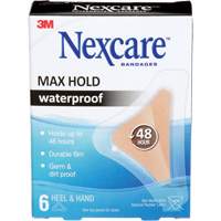 Pansements imperm&eacute;ables &agrave; tenue maximale Nexcare, Main/Talon, 3-1/2", Plastique, St&eacute;rile Rock Safety Industrial Ltd