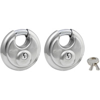 Cadenas &agrave; arceau prot&eacute;g&eacute;, Argent, Cl&eacute;s identiques, Acier inoxydable, Largeur de 2-3/4" Rock Safety Industrial Ltd
