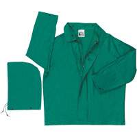 Dominator Limited Flammability Rain Jacket, Polyester/PVC, Large, Green Rock Safety Industrial Ltd