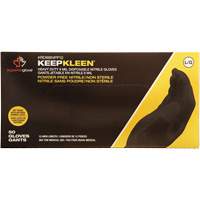 Gants jetables KeepKleen, Petit, Nitrile, 8 mils, Sans poudre, Noir Rock Safety Industrial Ltd