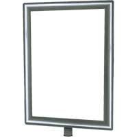 Heavy-Duty Vertical Sign Holder for Classic Posts, Polished Chrome Rock Safety Industrial Ltd