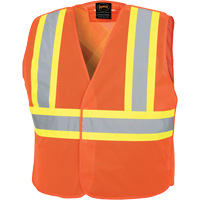 597P Tear-Away Safety Vest, High Visibility Orange, Medium/Small, Polyester Rock Safety Industrial Ltd