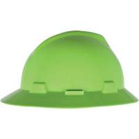 Casque de s&eacute;curit&eacute; &agrave; fente et bordure compl&egrave;te V-Gard, Suspension &agrave; douille, Non ventil&eacute; Rock Safety Industrial Ltd