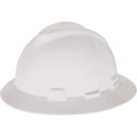 Casque de s&eacute;curit&eacute; &agrave; fente et bordure compl&egrave;te V-Gard, Suspension &agrave; douille, Non ventil&eacute; Rock Safety Industrial Ltd