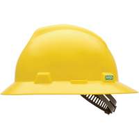 Casque de s&eacute;curit&eacute; &agrave; fente et bordure compl&egrave;te V-Gard, Suspension &agrave; douille, Non ventil&eacute; Rock Safety Industrial Ltd