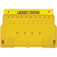Trilingual Covered Lock Station, None Padlocks, 10 Padlock Capacity, Padlocks Not Included Rock Safety Industrial Ltd
