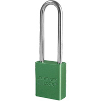 Cadenas de s&eacute;curit&eacute; American Lock, Vert, Cl&eacute;s diff&eacute;rentes, Aluminium, Largeur de 1-1/2" Rock Safety Industrial Ltd