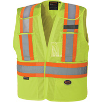 6933 High-Visibility Drop Shoulder Safety Tear-Away Vest, High Visibility Lime-Yellow, Medium/Small, Polyester Rock Safety Industrial Ltd