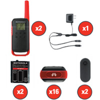 TalkAbout Two-Way Radios, FRS Radio Band, 22 Channels, 32 km Range Rock Safety Industrial Ltd