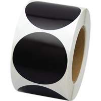Coloured Marking Dots, Circle, 3" L x 3" W, Black, Vinyl Rock Safety Industrial Ltd