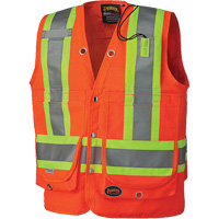 6697 Surveyor's Safety Vest, High Visibility Orange, Small, Polyester Rock Safety Industrial Ltd